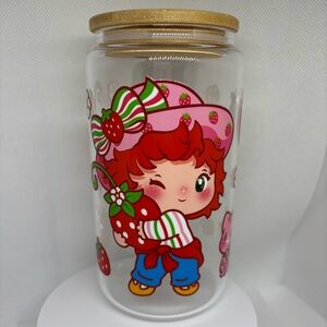 Strawberry Shortcake Character Glass Tumbler 16oz Cup
